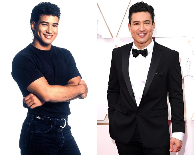 Mario Lopez in the early ’90s and attending the 2020 Oscars.