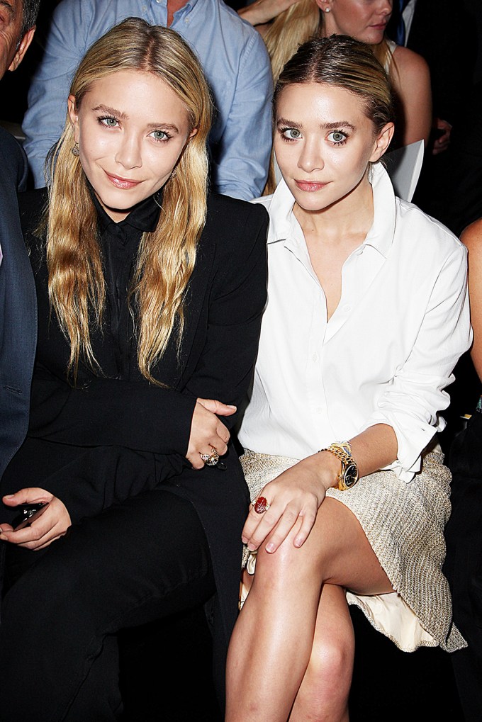 Mary-Kate Olsen and Ashley Olsen At The J. Mendel Show