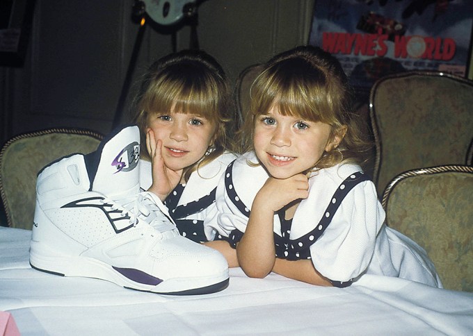 Mary-Kate & Ashley Olsen At An Event In 1992