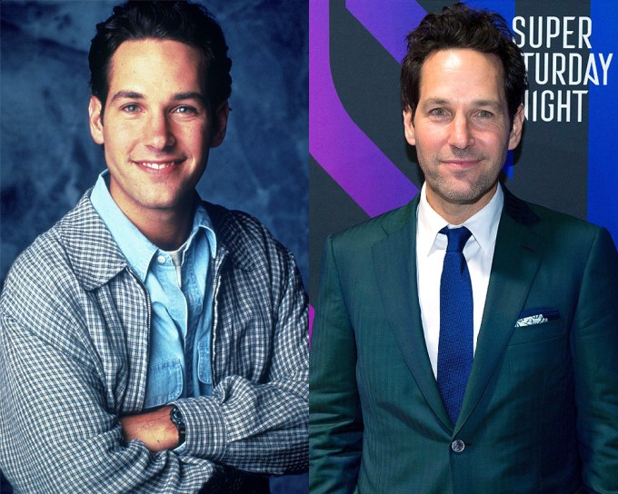 Paul Rudd in 1994 and still youthful looking in 2020 at age 51.