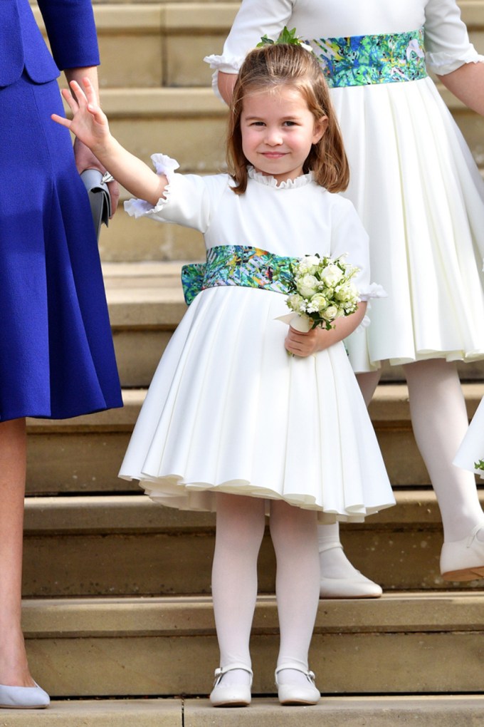 Princess Charlotte at the wedding of Princess Eugenie