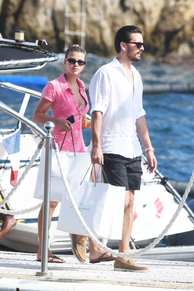 Sofia Richie & Scott Disick Arrive In The South Of France