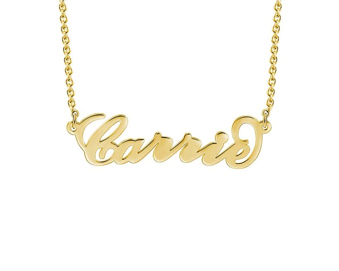 Soufeel Gold “Carrie” Style Name Necklace, $15.95, soufeel.com