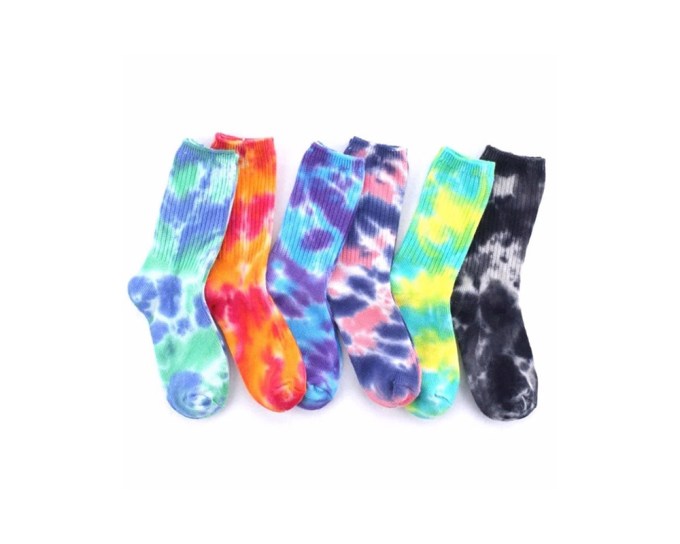 The Sis Kiss Tie Dye Socks, $12, thesiskiss.com