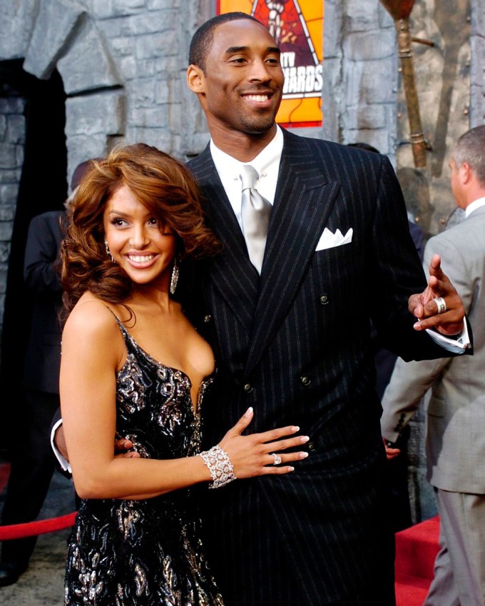 Vanessa and Kobe Bryant at the MTV Movie Awards in 2004