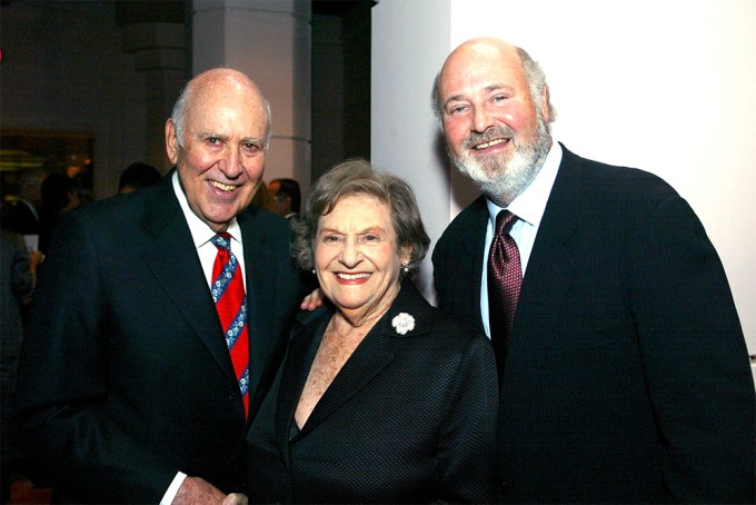 Carl Reiner With Wife Estelle & Son Rob