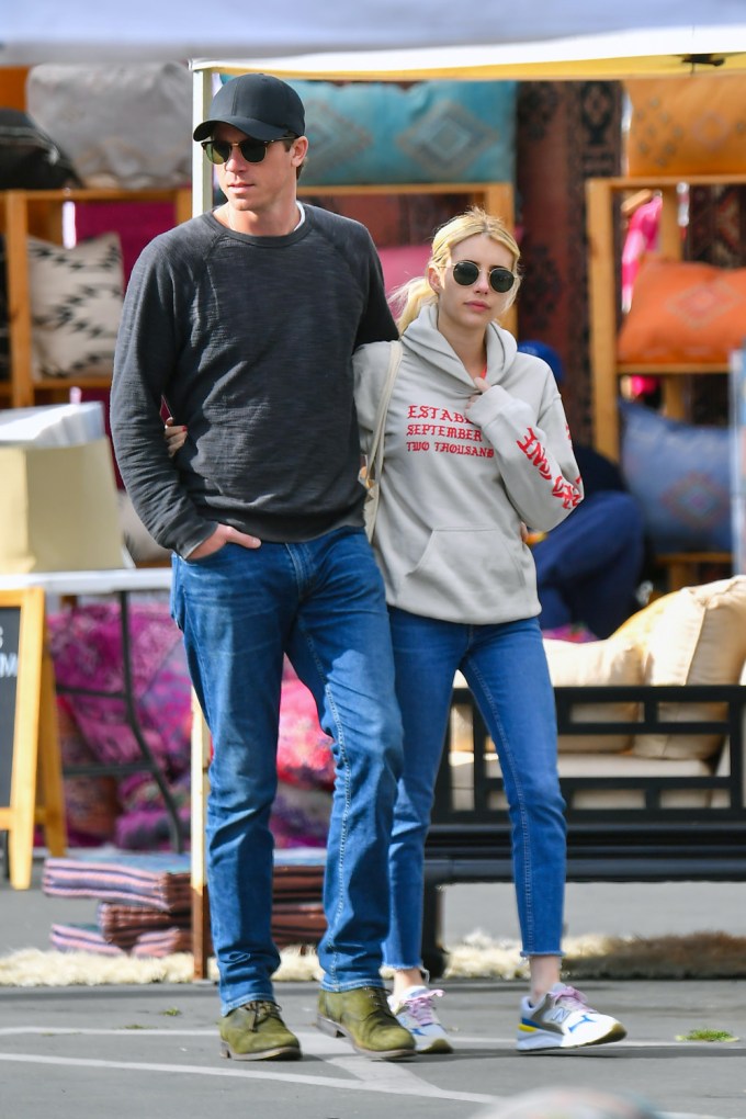 Emma Roberts & Garrett Hedlund On A Walk