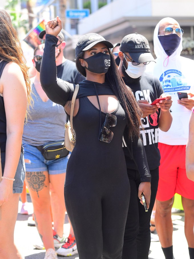 Faith Stowers at a BLM Protest