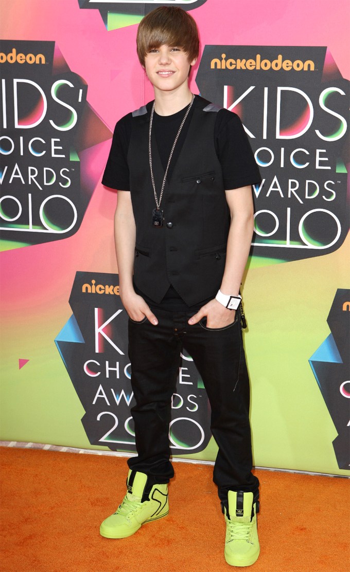 Justin Bieber younger at The Nickelodeon Kids Choice Awards