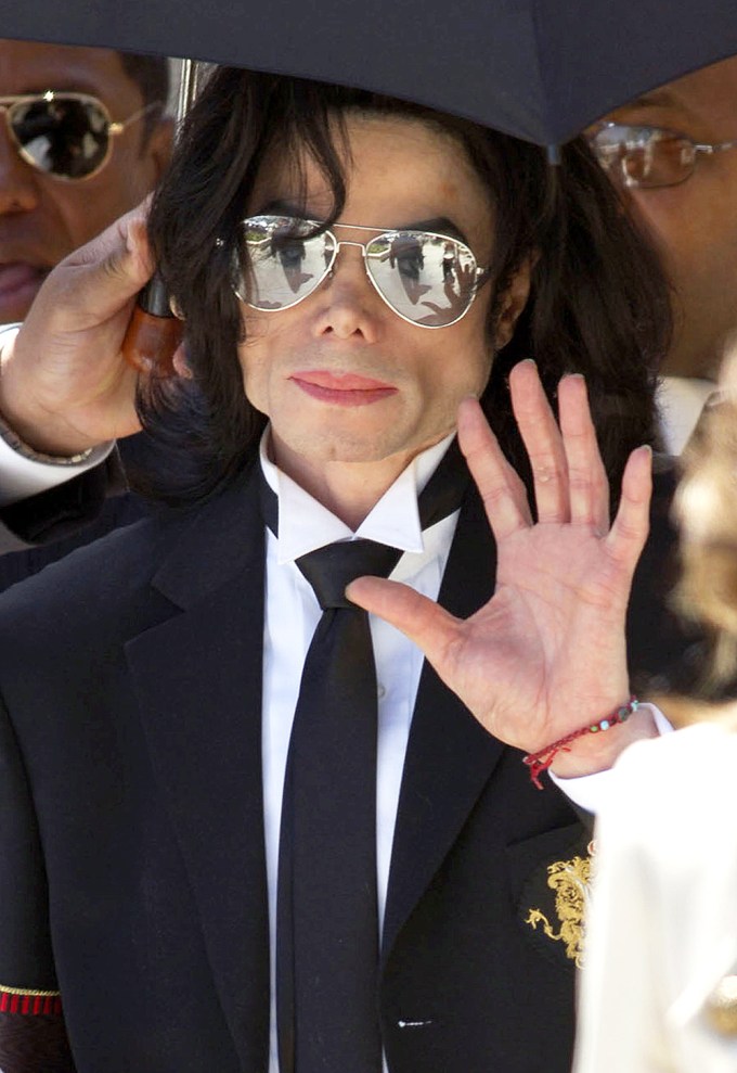 Michael Jackson after he is acquitted of charges