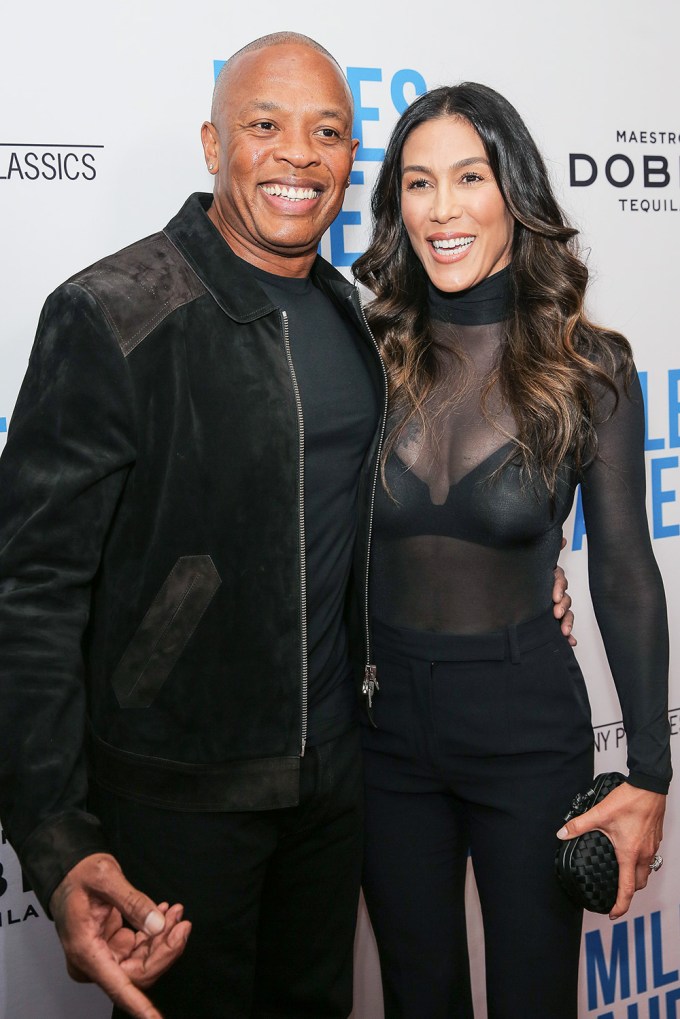 Dr. Dre and Nicole Young at the ‘Miles Ahead’ film premiere