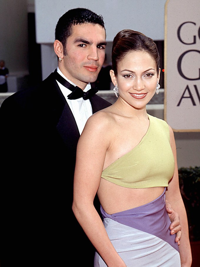 Ojani Noa and Jennifer Lopez at the 55th Golden Globe Awards