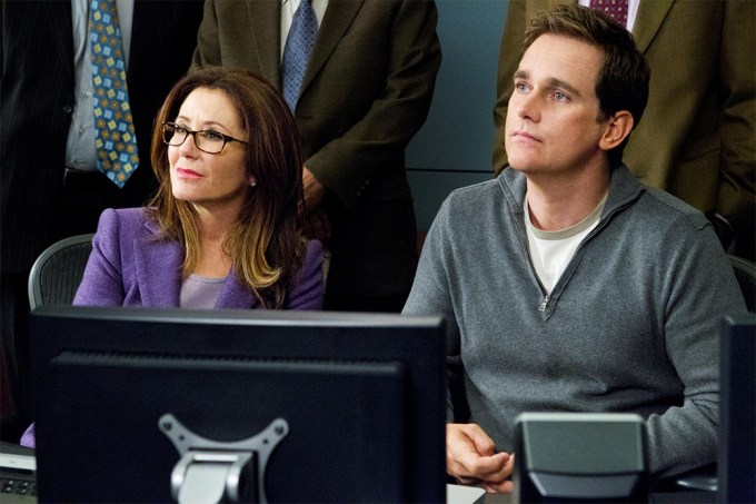 Phillip Keenes and Mary McDonnell on the set of ‘Major Crimes’ in 2012