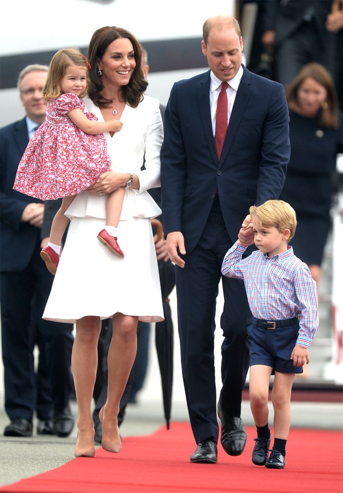 Prince William & Kate Middleton With Their Kids In Poland