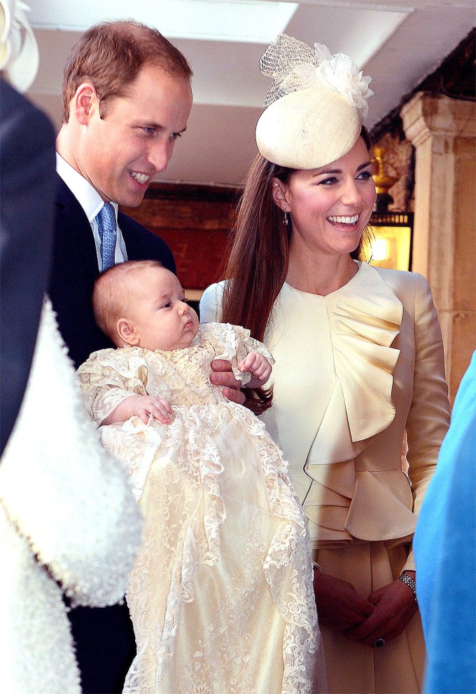 Prince William & Kate Middleton At Prince George’s Christening