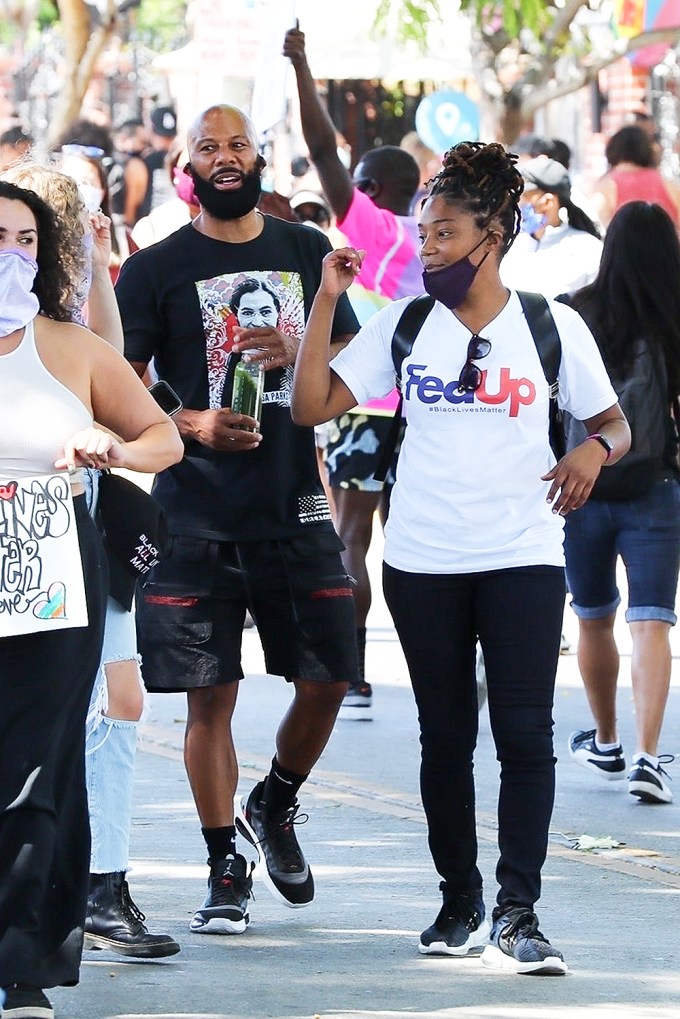 Tiffany Haddish and Common join the pride BLM protest