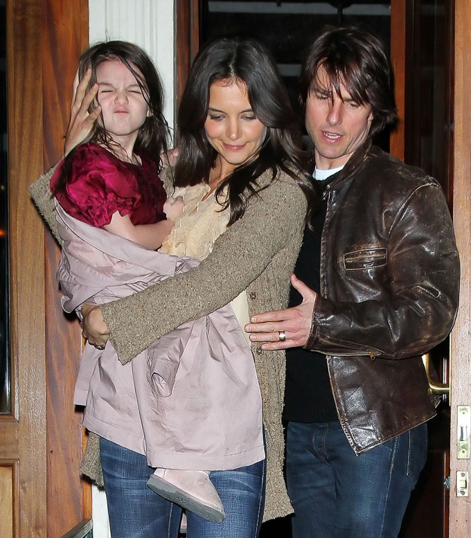 Tom Cruise, Katie Holmes, Suri Cruise at Il Cantinori for dinner in NYC