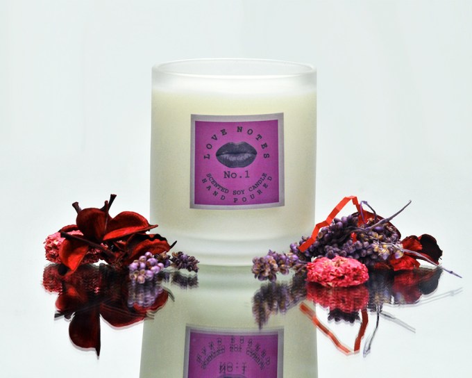 Love Notes Love Note No. 1 – Frosted Glass Candle, $32, lovenotesfragrances.com