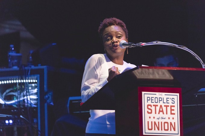 Karine Enthusiastically Speaks At The People’s State Of The Union