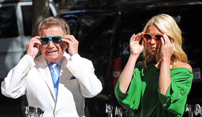 Kelly Ripa and Regis Philbin Try On Sunglasses