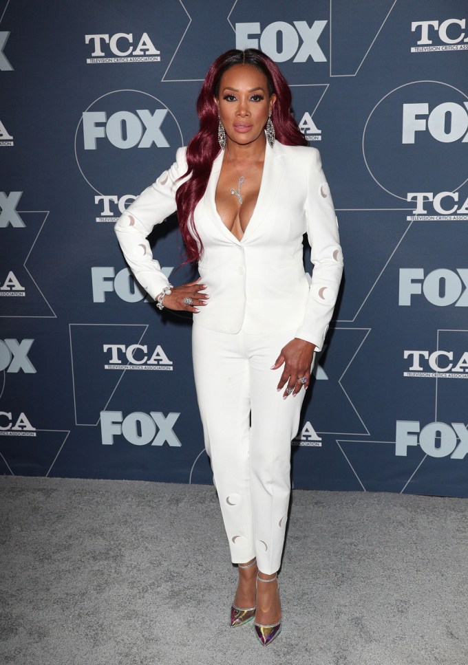 Vivica A. Fox in a white outfit