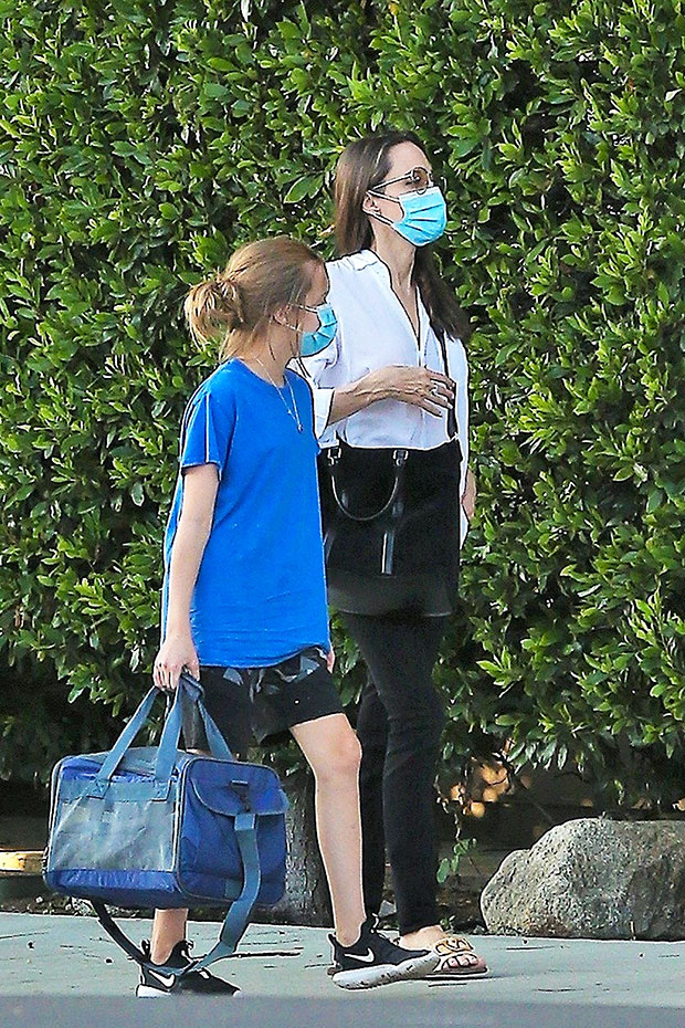 Vivienne Jolie-Pitt Pops in Blue Converse With Angelina Jolie in