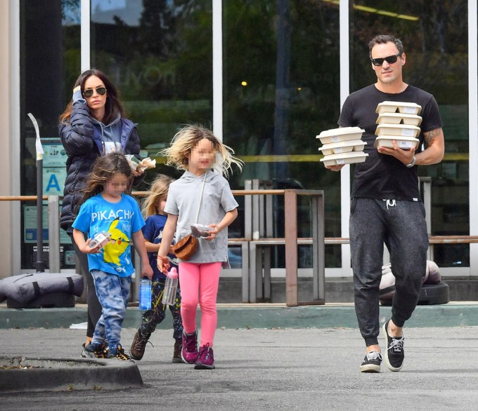 Megan Fox and Brian Austin Green with their kids