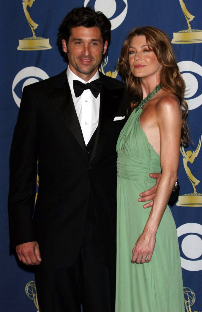 Ellen Pompeo & Patrick Dempsey at the 2005 Emmy Awards
