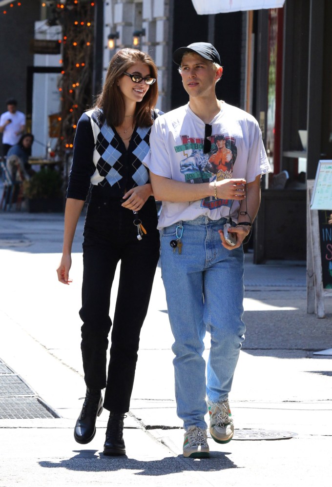 Tommy Dorfman hangs out with Kaia Gerber