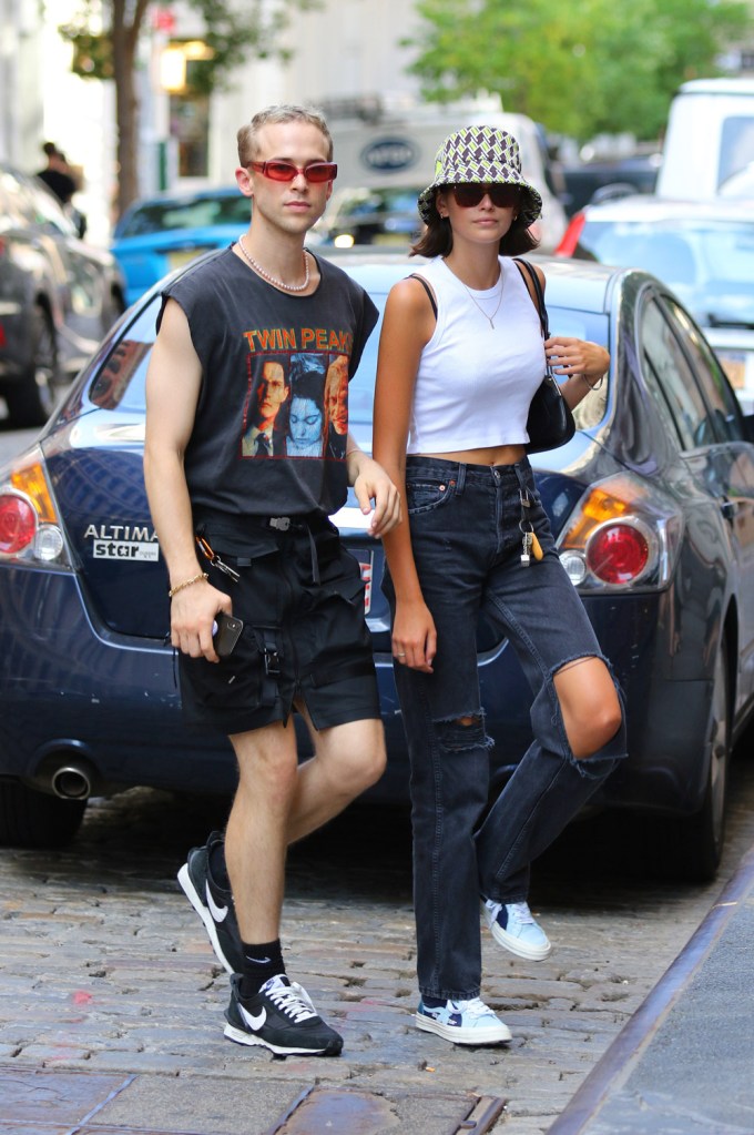 Kaia Gerber & Tommy Dorfman go shopping in NYC