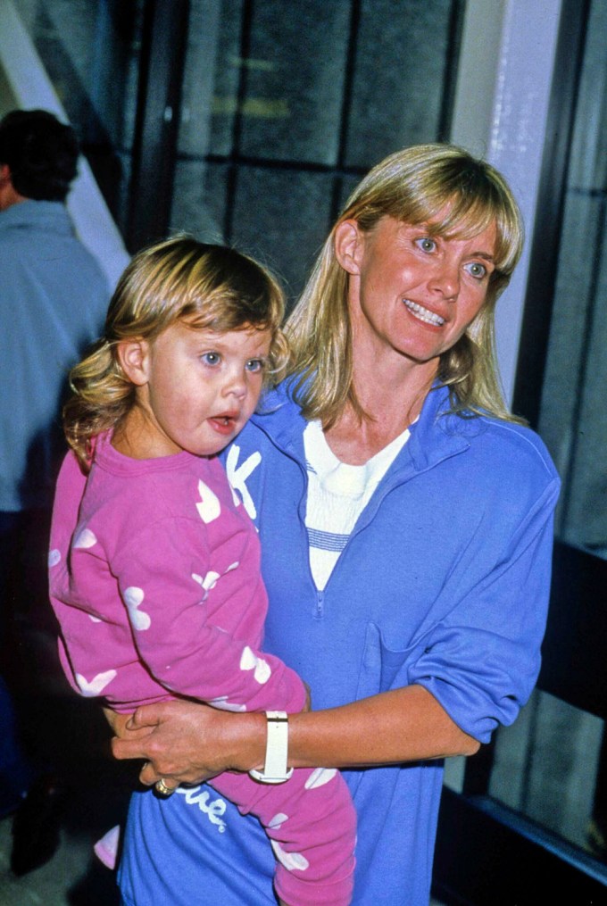Olivia Newton-John & Her Daughter Chloe In 1988