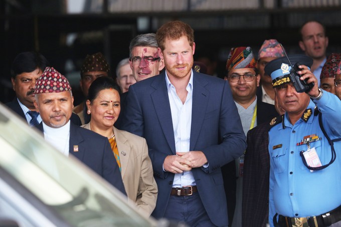 Prince Harry At The Tribhuwan International Airport
