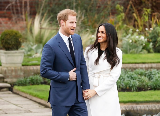 Prince Harry And Meghan Markle Announcing Their Engagement