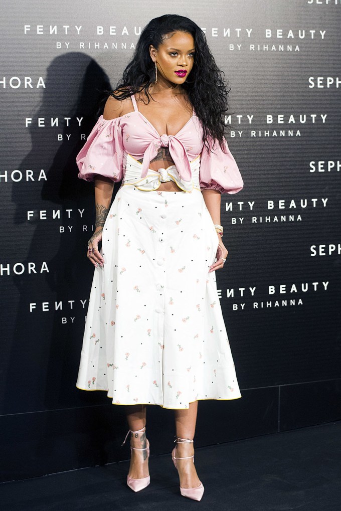Rihanna At The Launch Of Fenty Beauty In Madrid