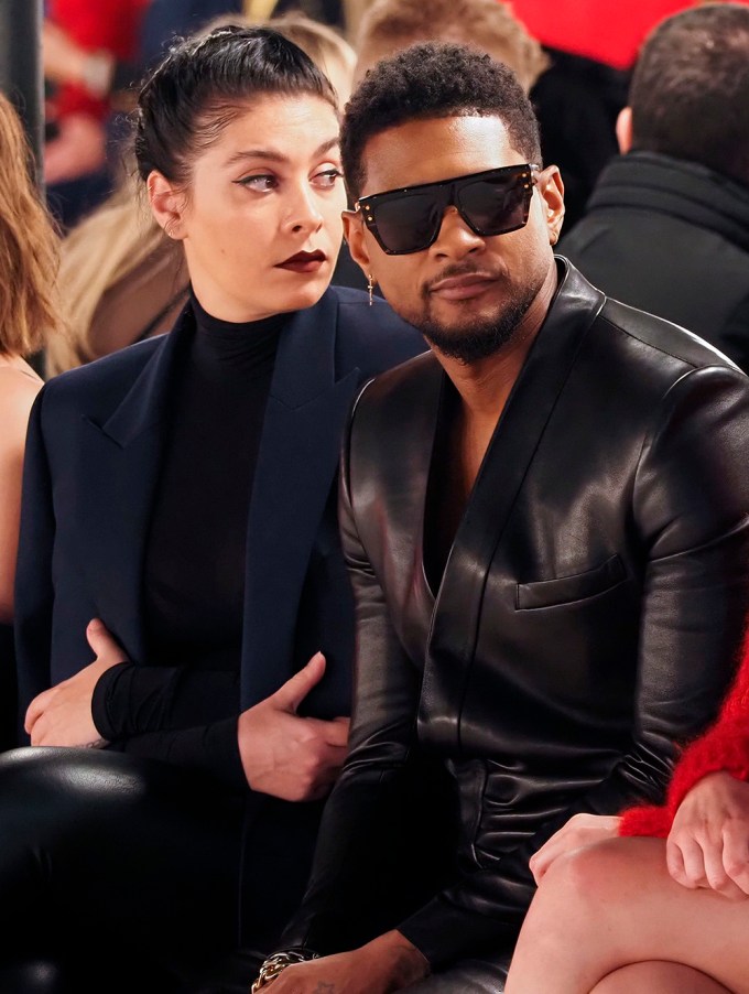 Usher & Jenn Goicoechea at Paris Fashion Week