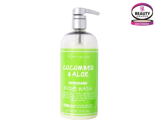 BEST DRUGSTORE BODY WASH – Renpure Cucumber & Aloe Body Wash, $4.98, walmart.com