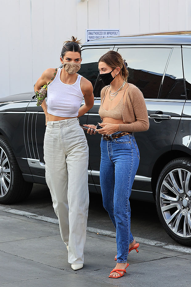 Kendall Jenner: Black Tank Top and Pants
