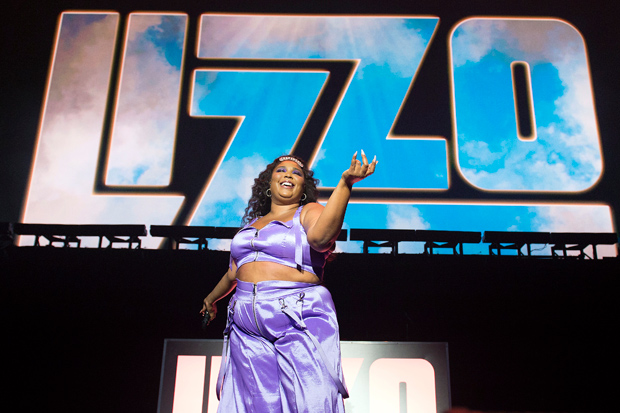 Lizzo dances in blue lingerie in Rihanna's Savage X Fenty show