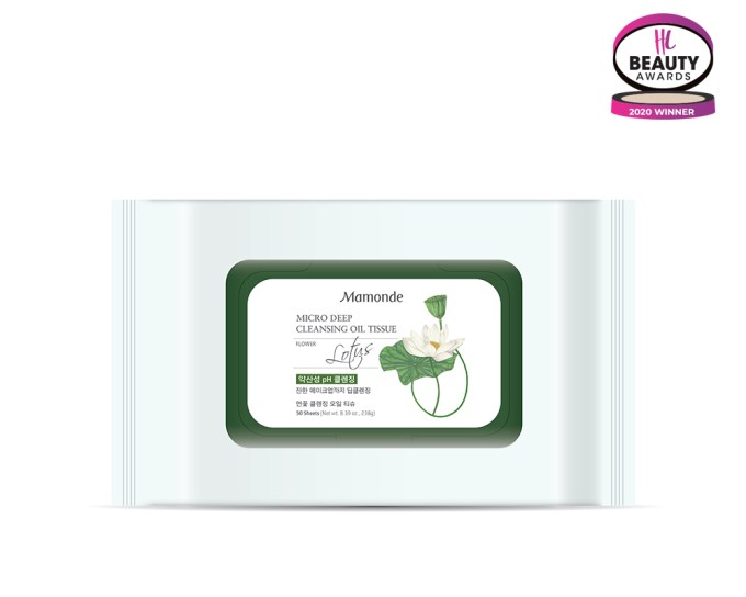 BEST FACE WIPES – Mamonde Micro Deep Cleansing Oil Tissue, $18, sokoglam.com