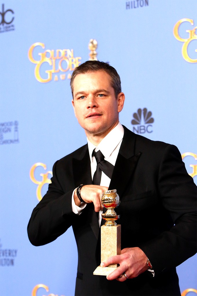 Matt Damon At The 73rd Golden Globe Awards