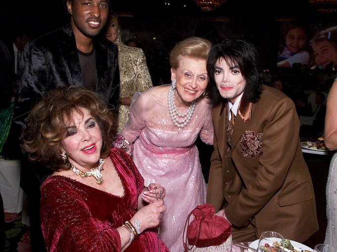 Elizabeth Taylor, Barbara Davis & Michael Jackson