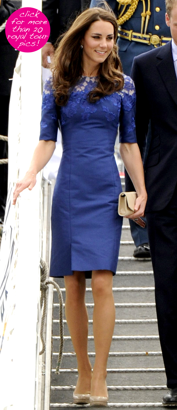 kate middleton blue lace dress