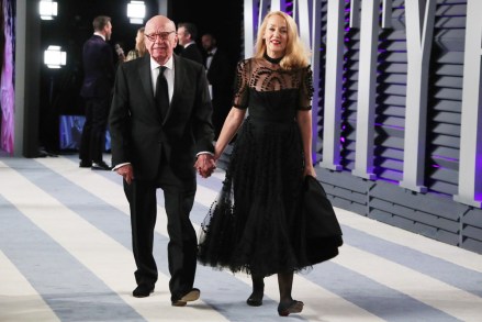 Rupert Murdoch and Jerry Hall
Vanity Fair Oscar Party, Arrivals, Los Angeles, USA - 24 Feb 2019