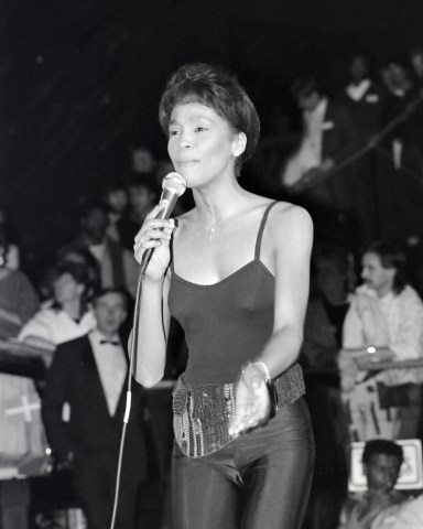 Singer Whitney Houston (19)
Singer Whitney Houston's first UK performance, Hippodrome Theatre, London, UK - 1983