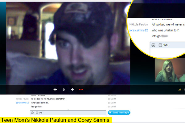 Teen Mom Corey Simms Skype