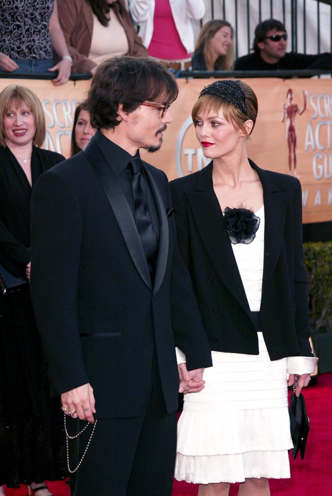 Johnny Depp & Vanessa Paradis At The 2005 SAG Awards