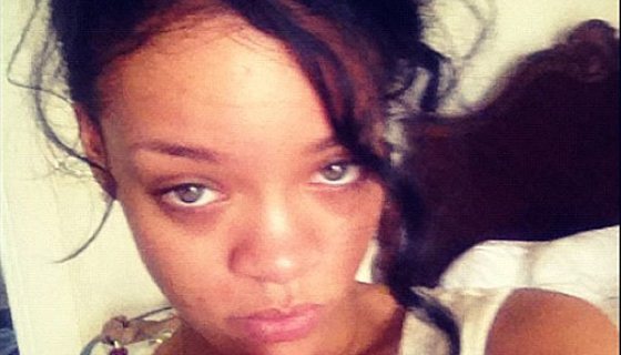 Rihanna Drinking