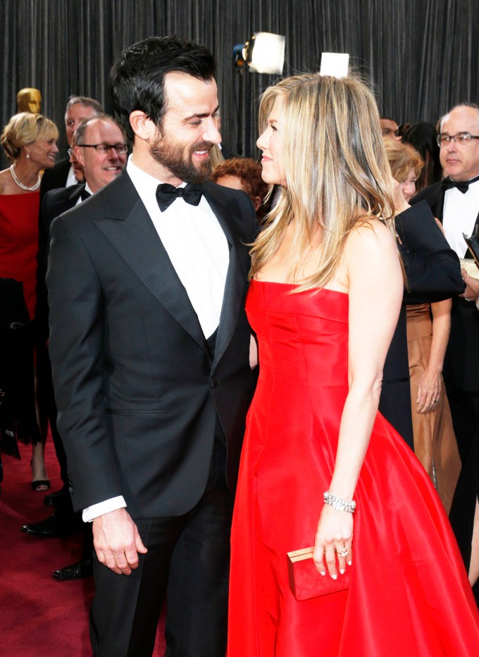 Jennifer Aniston & Justin Theroux at 2013 Oscars