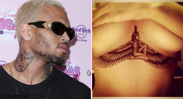 Rihanna Chris Brown tattoos