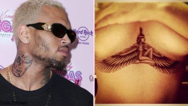 Rihanna Chris Brown tattoos